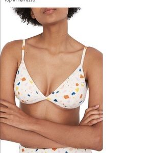 NWT Madewell second wave terrazzo bikini